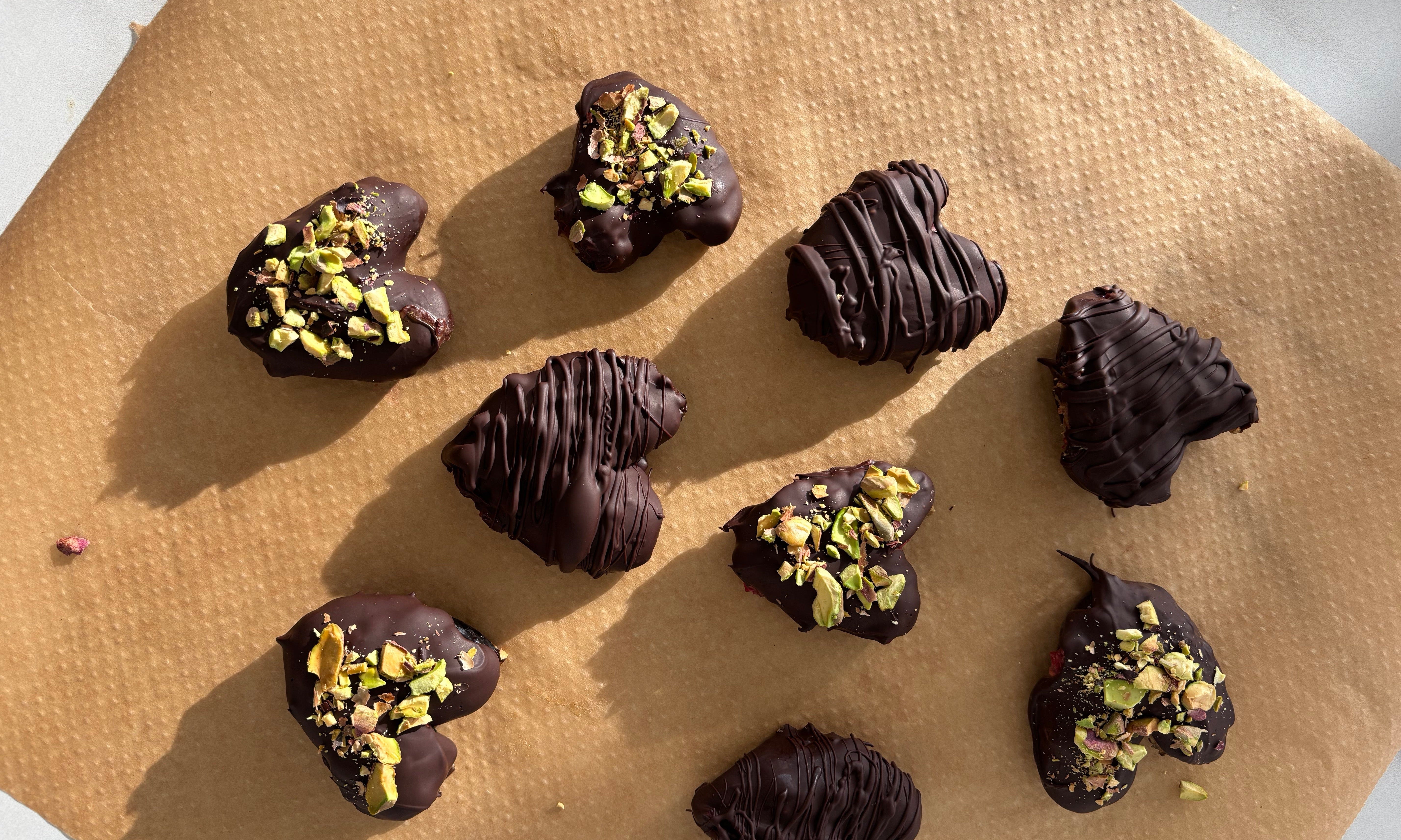 Dark Chocolate Date Hearts