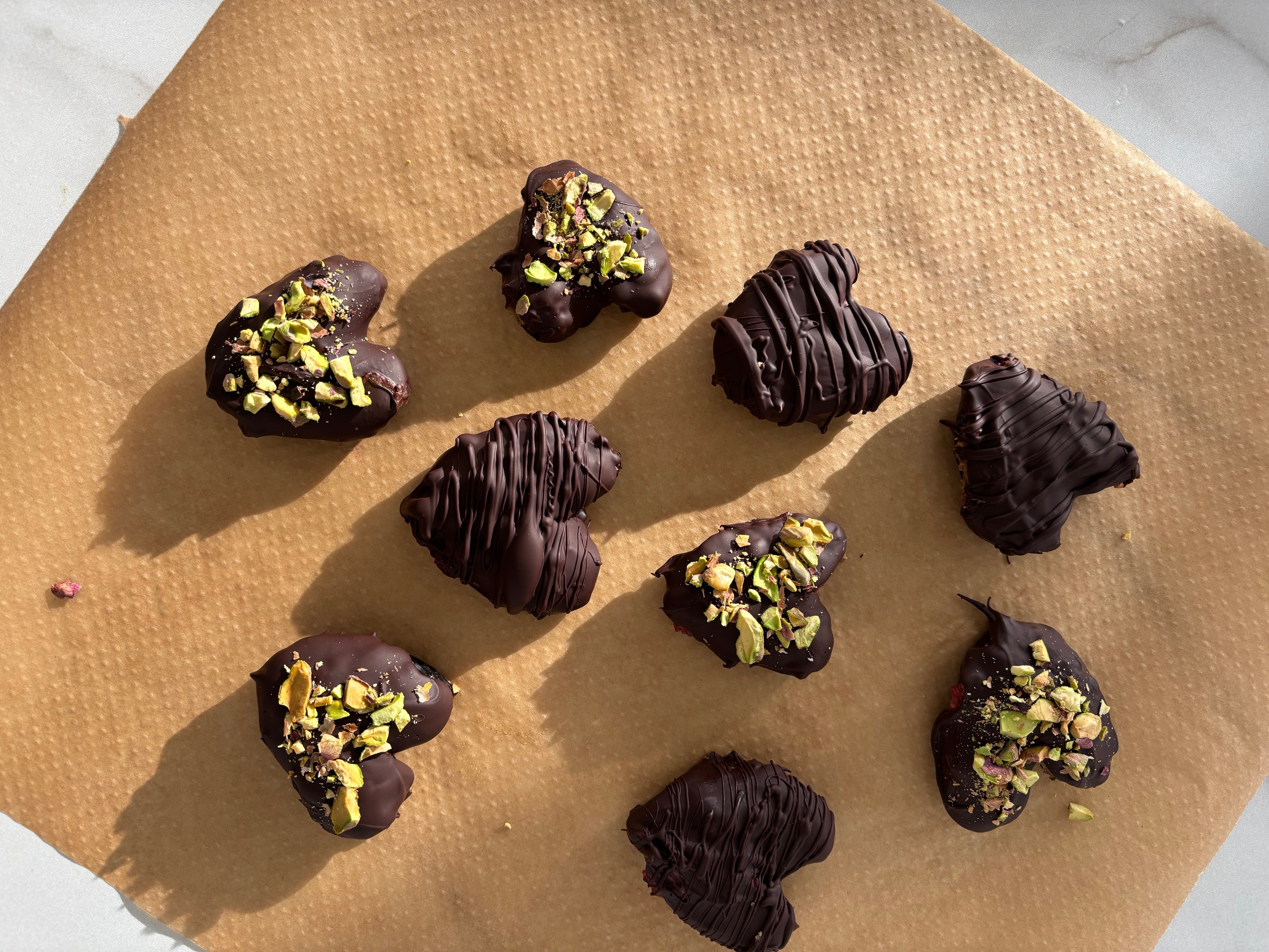 Dark Chocolate Date Hearts