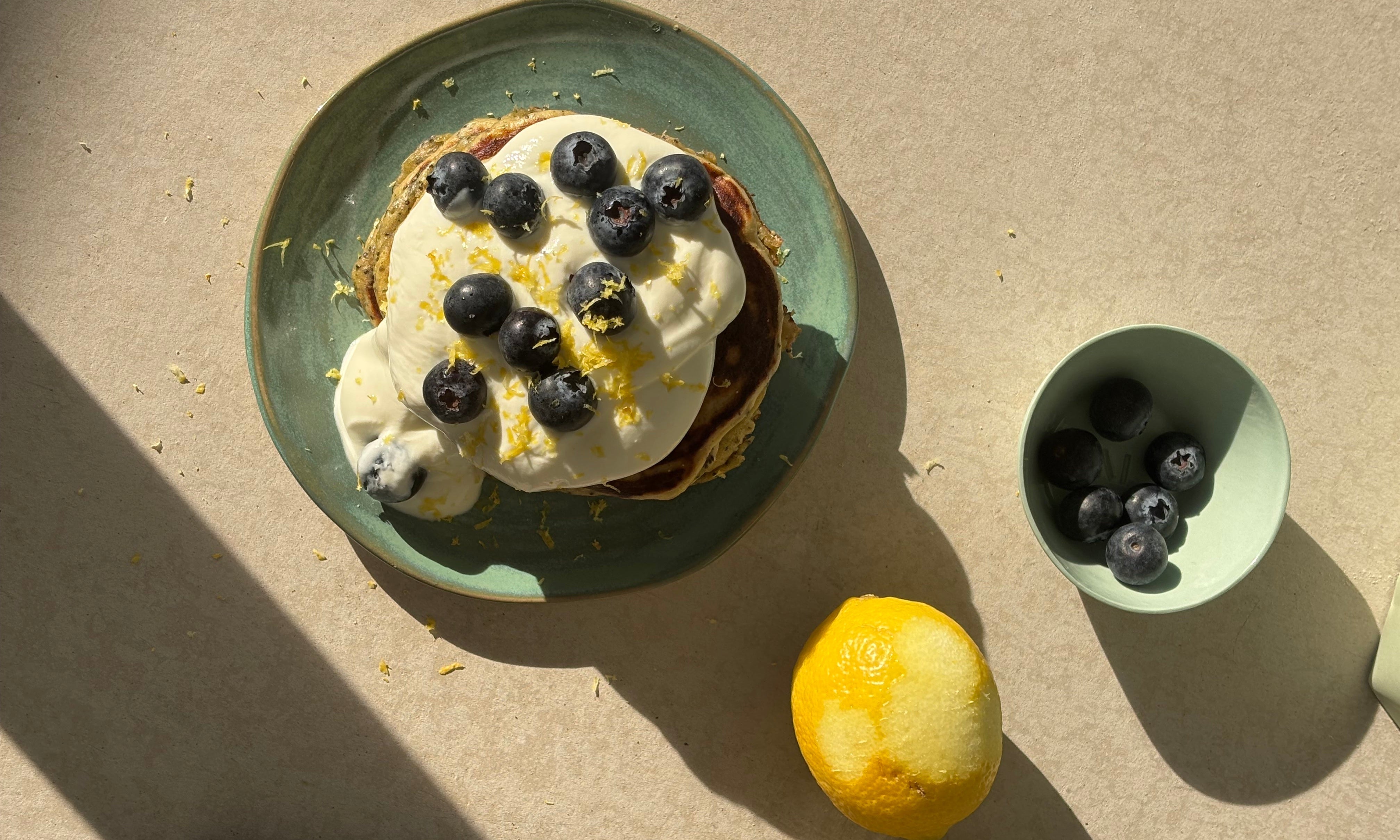 Lemon & Poppy Seed High Protein Pancakes
