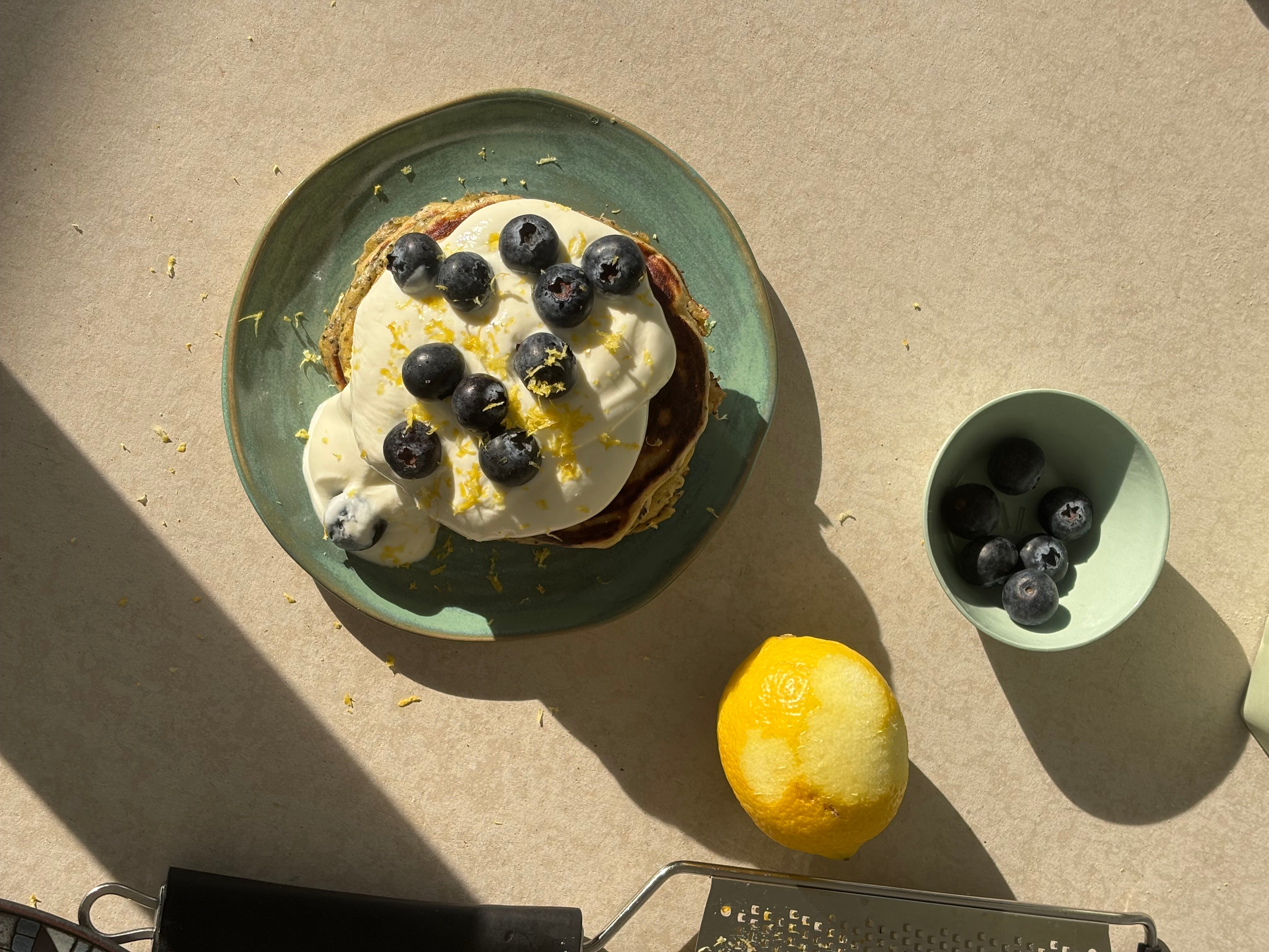 Lemon & Poppy Seed High Protein Pancakes