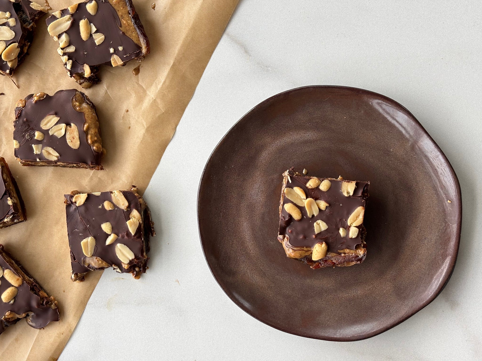 LØUCO Snickers Date Bark: High Protein, No-Bake Sweet Snack Recipe