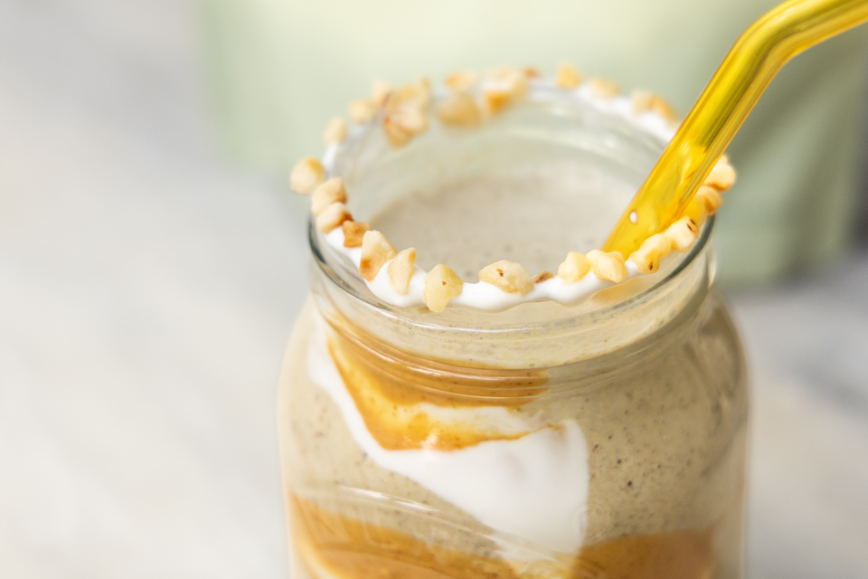 LØUCO Protein nut butter and banana smoothie